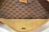 Authentic GUCCI Vintage Micro GG Canvas Leather Clutch Bag Brown K6930