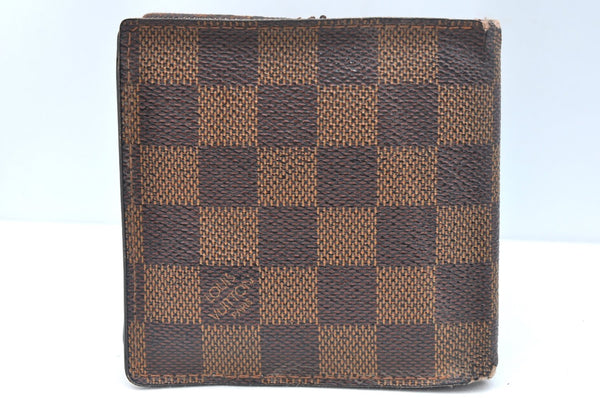 Auth Louis Vuitton Damier Porte Billet Carte Credit Monnaie N61665 Wallet K6932