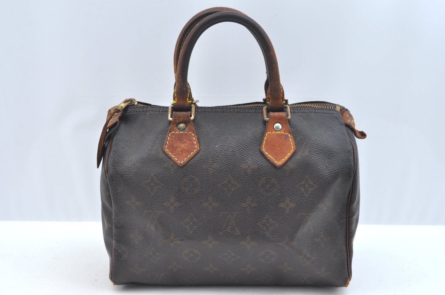 Authentic Louis Vuitton Monogram Speedy 25 Boston Hand Bag M41528 LV K6997