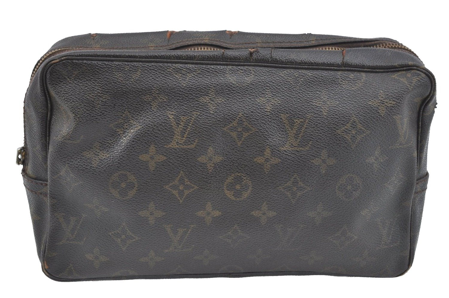 Auth Louis Vuitton Monogram Trousse Toilette 28 Clutch Bag M47522 Junk K7018