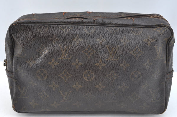Auth Louis Vuitton Monogram Trousse Toilette 28 Clutch Bag M47522 Junk K7018
