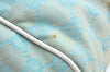 Authentic GUCCI Hand Boston Bag Purse GG Canvas Leather 0000851 Light Blue K7020