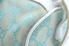 Authentic GUCCI Hand Boston Bag Purse GG Canvas Leather 0000851 Light Blue K7020
