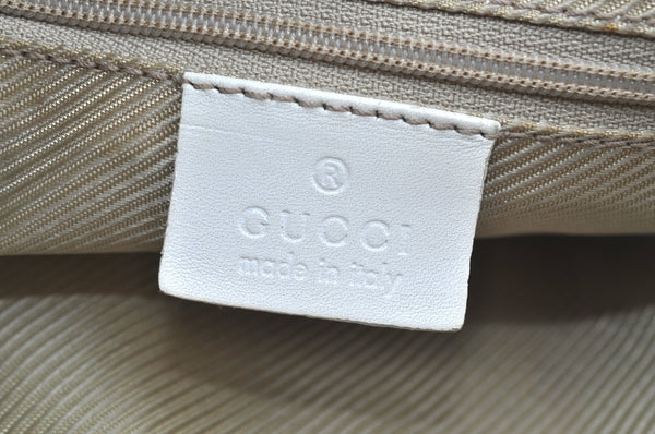 Authentic GUCCI Hand Boston Bag Purse GG Canvas Leather 0000851 Light Blue K7020