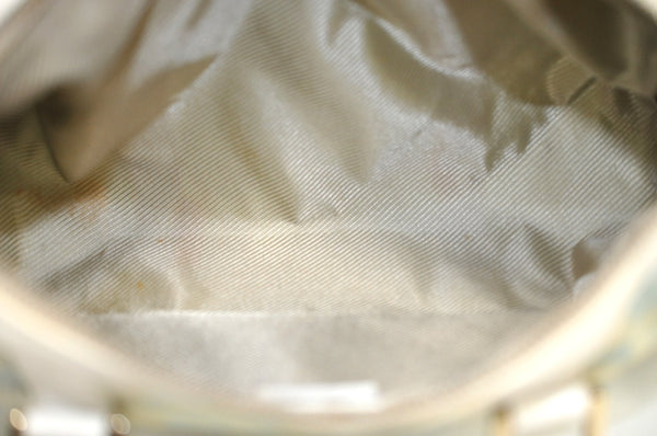 Authentic GUCCI Hand Boston Bag Purse GG Canvas Leather 0000851 Light Blue K7020