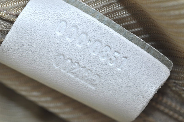 Authentic GUCCI Hand Boston Bag Purse GG Canvas Leather 0000851 Light Blue K7020