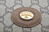 Authentic GUCCI GG Plus Vintage Clutch Hand Bag Purse PVC Leather Brown K7025