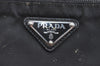 Authentic PRADA Nylon Tessuto Leather Shoulder Cross Body Bag Purse Black K7027