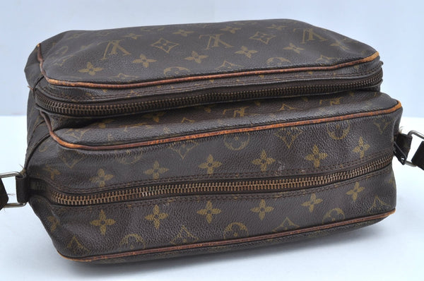 Authentic Louis Vuitton Monogram Nile Shoulder Cross Body Bag Old Model LV K7035