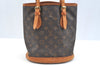 Authentic Louis Vuitton Monogram Bucket PM Shoulder Tote Bag M42238 Junk K7039