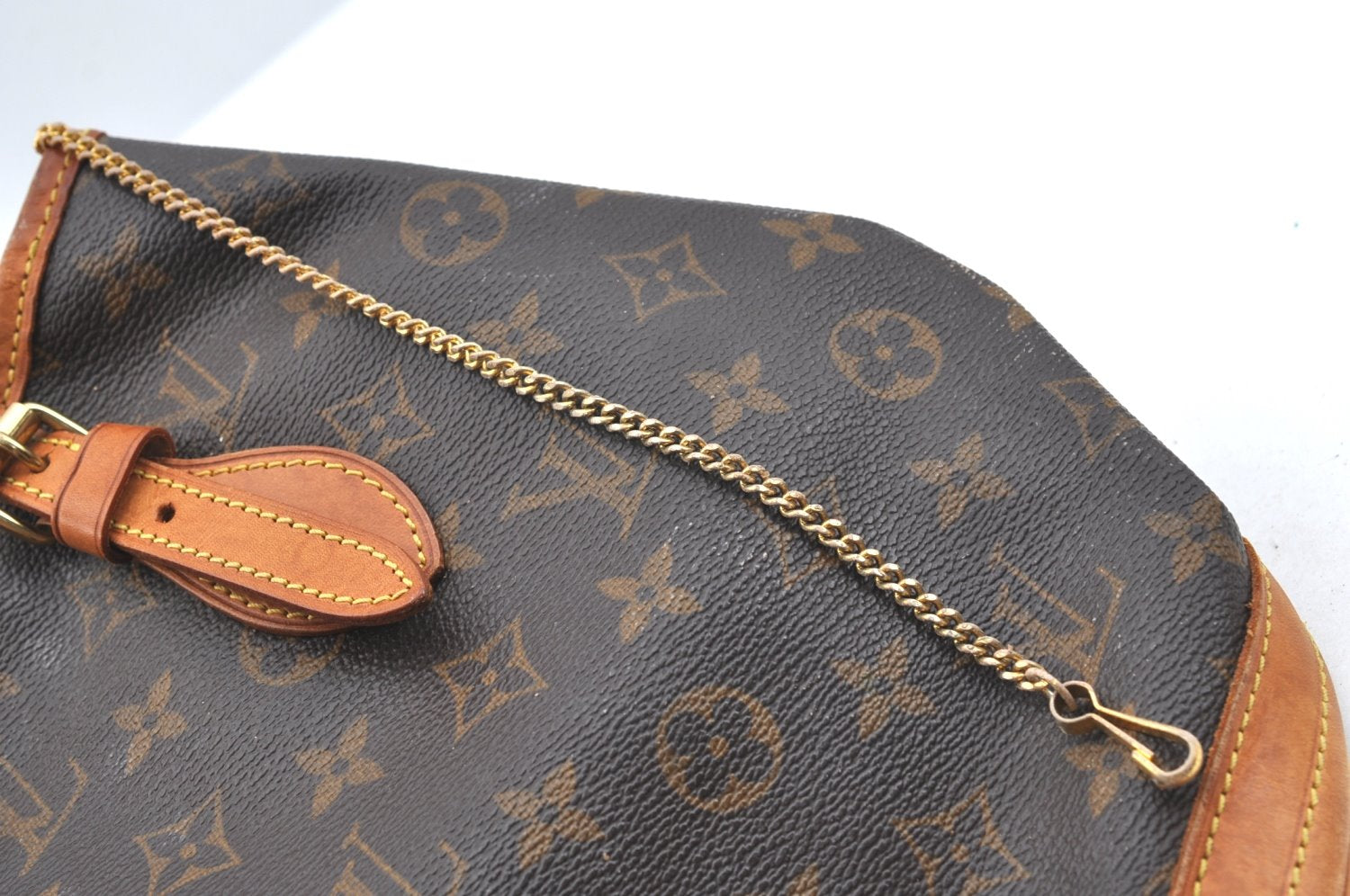 Authentic Louis Vuitton Monogram Bucket PM Shoulder Tote Bag M42238 Junk K7039