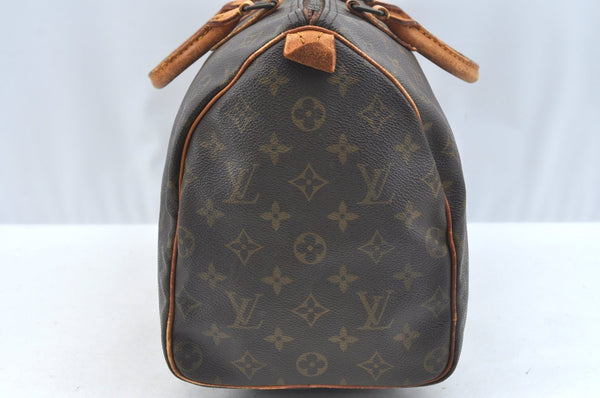 Authentic Louis Vuitton Monogram Speedy 35 Hand Boston Bag M41524 LV K7043