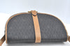 Authentic Christian Dior Honeycomb Shoulder Cross Bag PVC Leather Black K7048