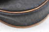 Authentic Christian Dior Honeycomb Shoulder Cross Bag PVC Leather Black K7048