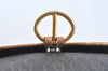 Authentic Christian Dior Honeycomb Shoulder Cross Bag PVC Leather Black K7048