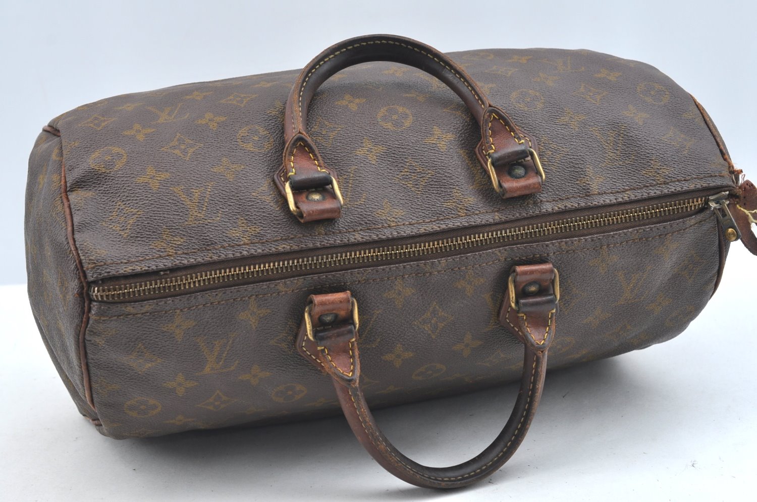 Authentic Louis Vuitton Monogram Speedy 35 Hand Boston Bag Old Model LV K7049