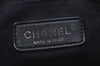 Authentic CHANEL Vintage Unlimited Polyester Drawstring Hand Bag Gray CC K7055