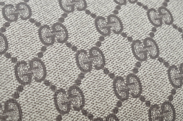 Authentic GUCCI Vintage Clutch Hand Bag Purse GG PVC Leather Brown Junk K7072