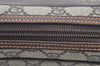 Authentic GUCCI Vintage Clutch Hand Bag Purse GG PVC Leather Brown Junk K7072