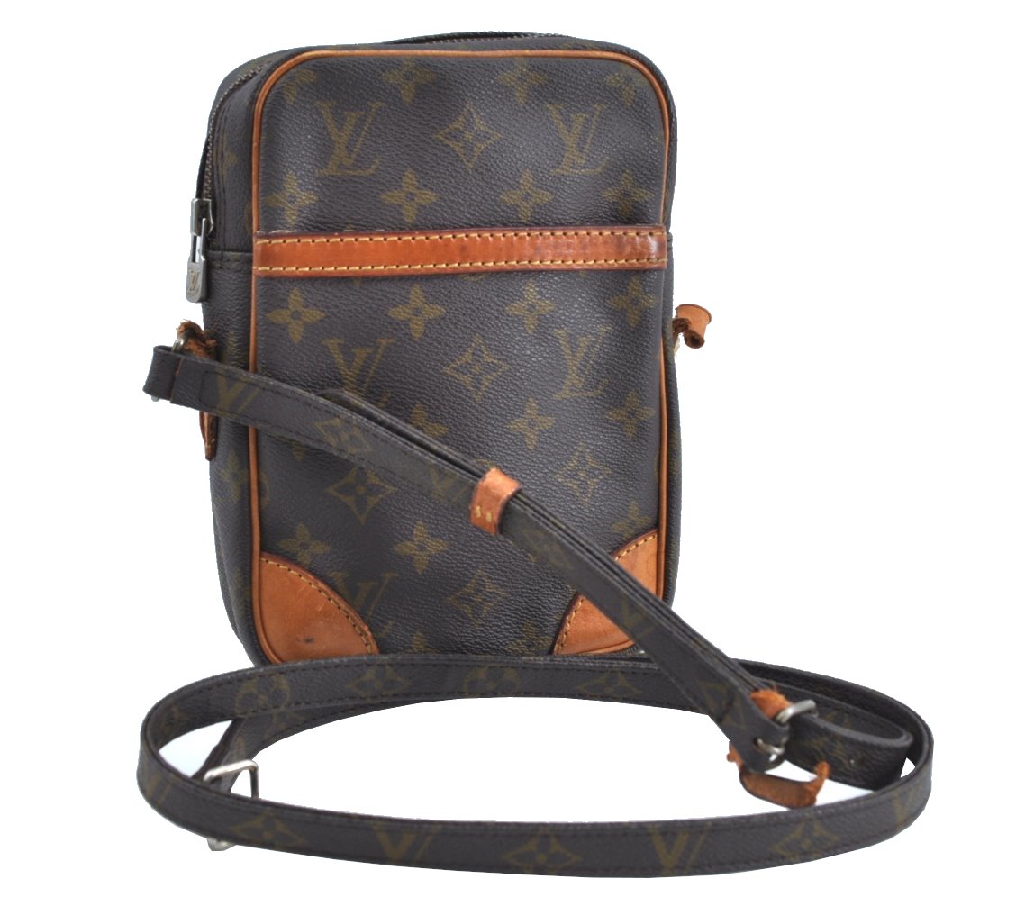 Authentic Louis Vuitton Monogram Danube Shoulder Cross Bag M45266 Junk K7078