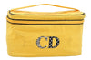 Authentic Christian Dior Vanity Hand Bag Pouch Purse Nylon Yellow CD K7088