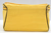 Authentic Christian Dior Vanity Hand Bag Pouch Purse Nylon Yellow CD K7088