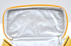 Authentic Christian Dior Vanity Hand Bag Pouch Purse Nylon Yellow CD K7088