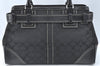 Authentic COACH Signature Shoulder Hand Bag Canvas Leather 10246 Black K7092