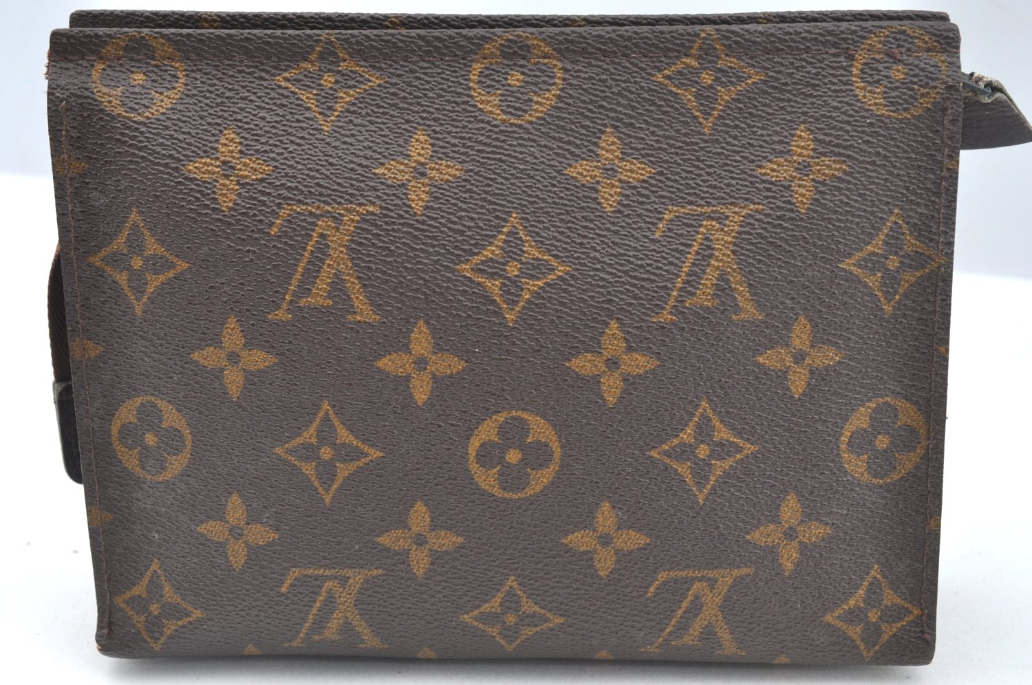 Auth Louis Vuitton Monogram Poche Toilette 19 Cosmetics Pouch Old Model LV K7093