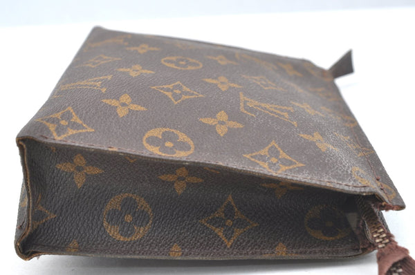 Auth Louis Vuitton Monogram Poche Toilette 19 Cosmetics Pouch Old Model LV K7093