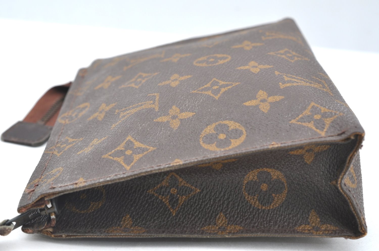 Auth Louis Vuitton Monogram Poche Toilette 19 Cosmetics Pouch Old Model LV K7093