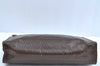 Authentic MARIO VALENTINO V Logo Clutch Hand Bag Purse PVC Leather Brown K7094