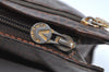 Authentic MARIO VALENTINO V Logo Clutch Hand Bag Purse PVC Leather Brown K7094