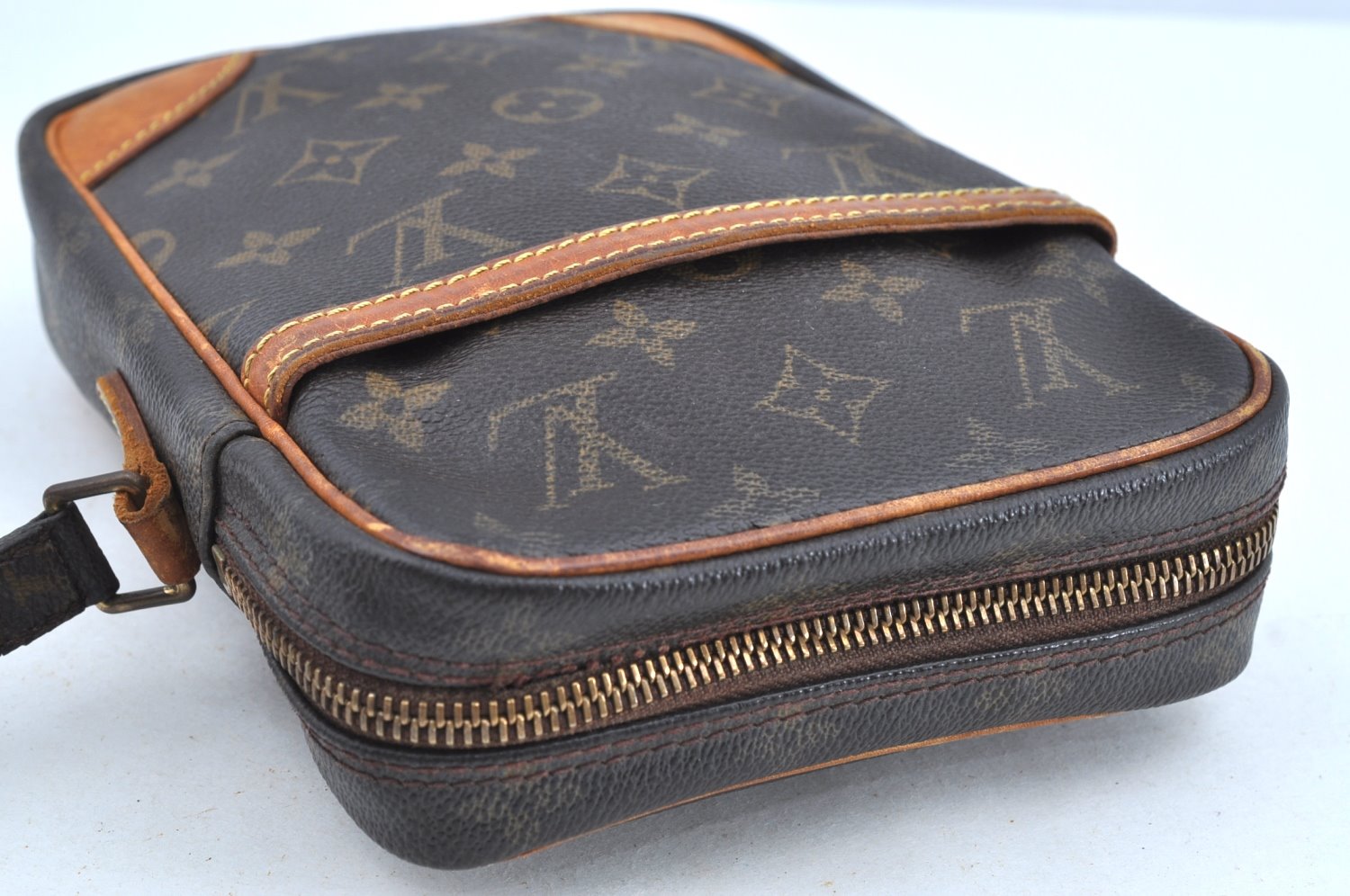 Authentic Louis Vuitton Monogram Danube Shoulder Cross Bag M45266 LV Junk K7098