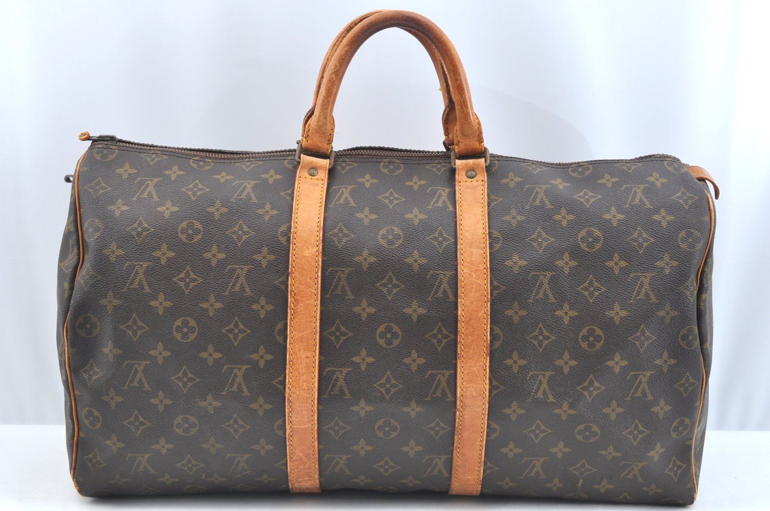 Authentic Louis Vuitton Monogram Keepall 50 Travel Boston Bag Old Model LV K7100