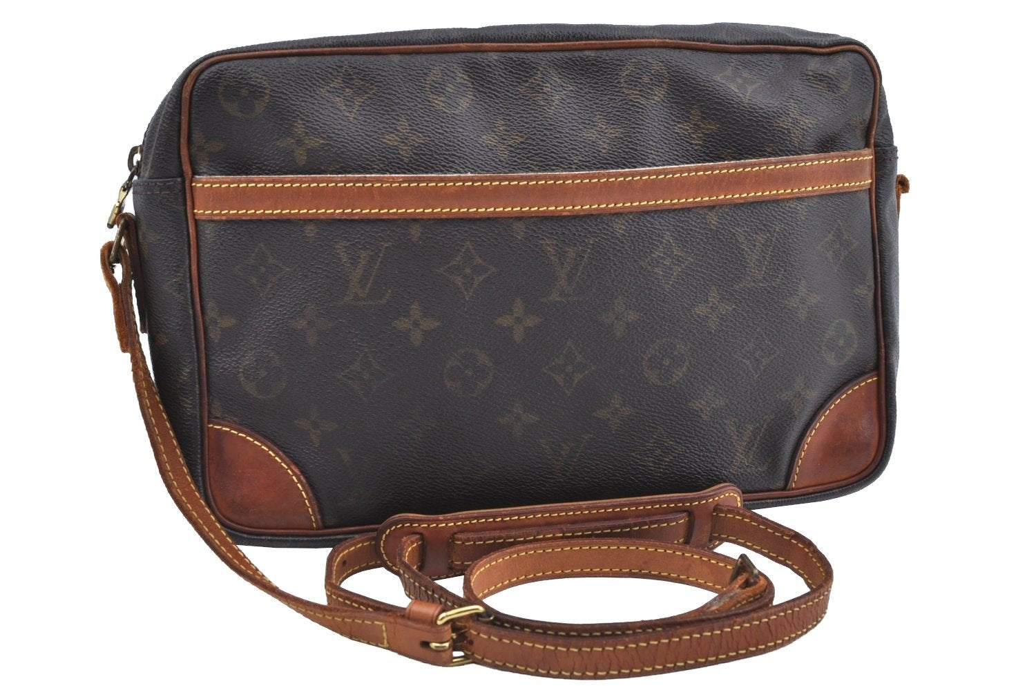 Auth Louis Vuitton Monogram Trocadero 30 Shoulder Cross Bag M51272 LV Junk K7101