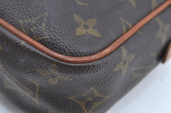 Authentic Louis Vuitton Monogram Compiegne 23 Clutch Hand Bag M51847 Junk K7102