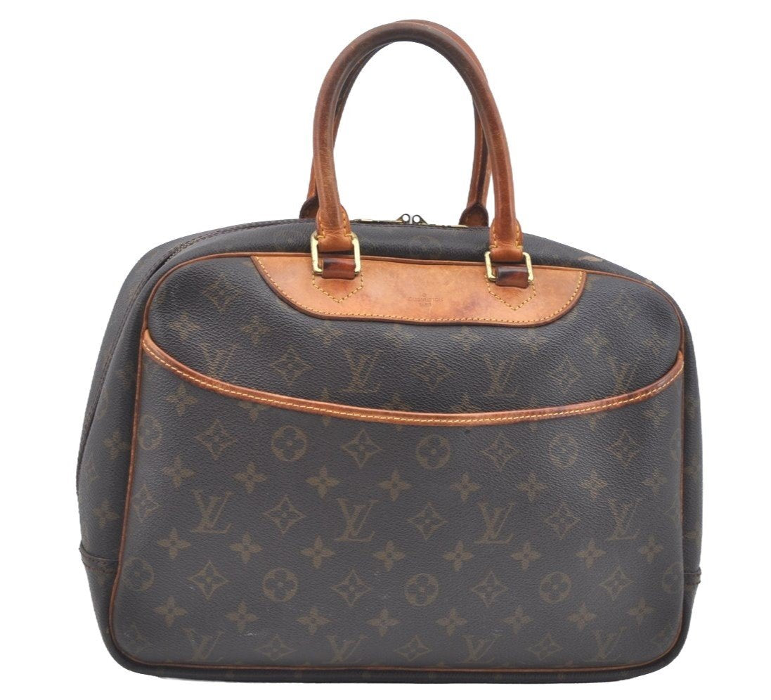 Authentic Louis Vuitton Monogram Deauville Hand Bag M47270 LV K7110