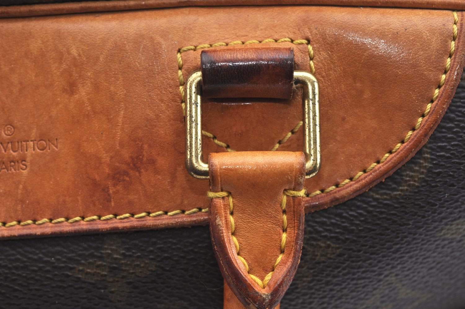 Authentic Louis Vuitton Monogram Deauville Hand Bag M47270 LV K7110