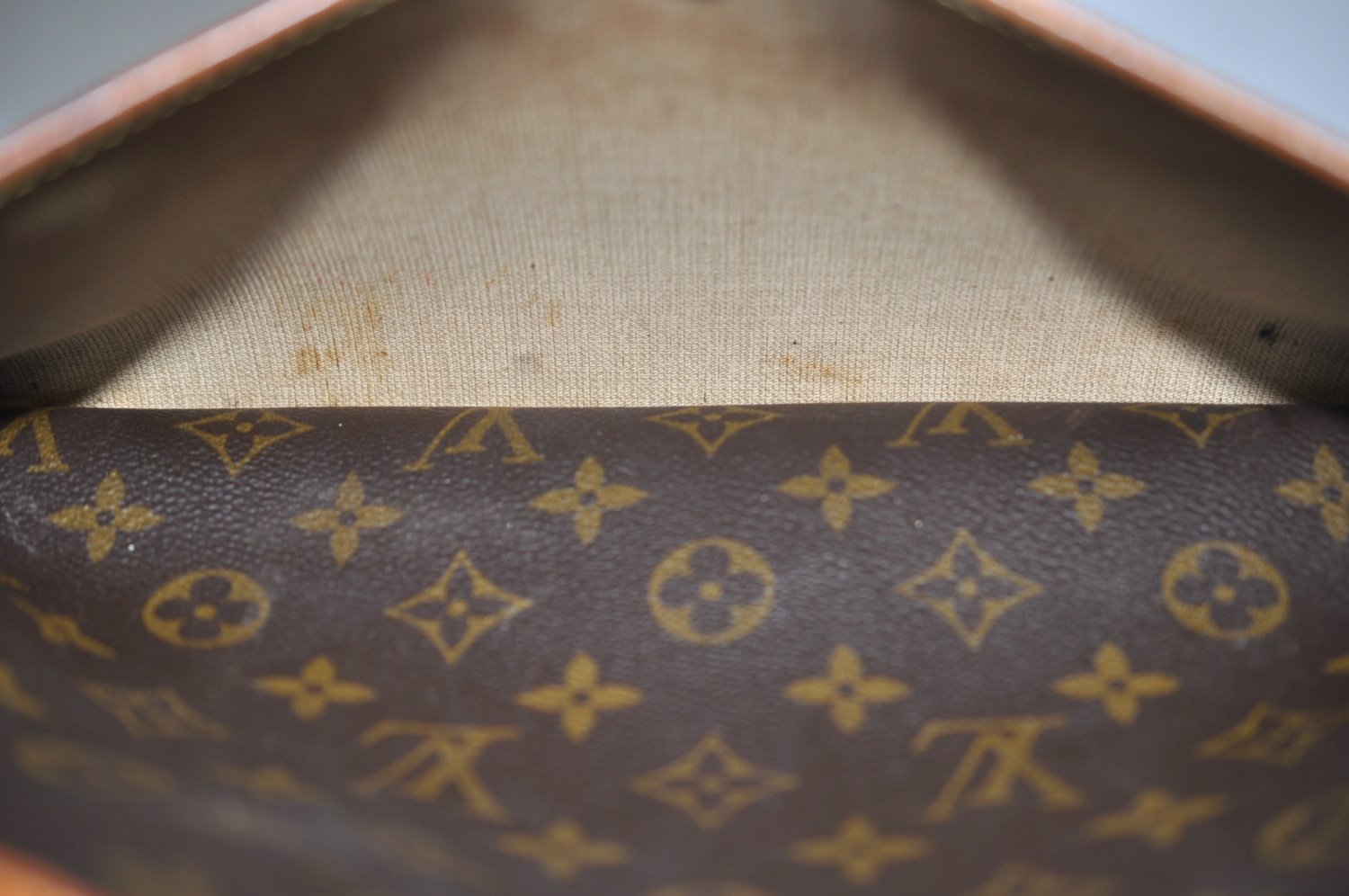Authentic Louis Vuitton Monogram Deauville Hand Bag M47270 LV K7110