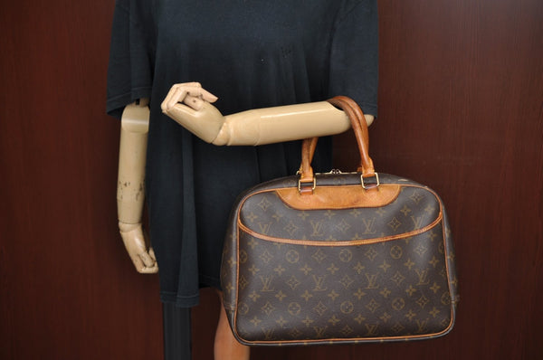 Authentic Louis Vuitton Monogram Deauville Hand Bag M47270 LV K7110