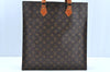 Authentic Louis Vuitton Monogram Sac Plat Hand Tote Bag M51140 LV K7115