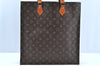 Authentic Louis Vuitton Monogram Sac Plat Hand Tote Bag M51140 LV K7115