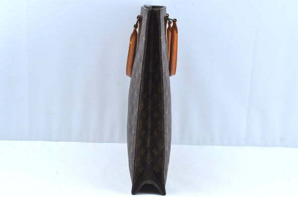 Authentic Louis Vuitton Monogram Sac Plat Hand Tote Bag M51140 LV K7115