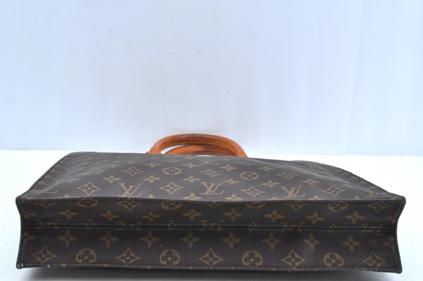Authentic Louis Vuitton Monogram Sac Plat Hand Tote Bag M51140 LV K7115