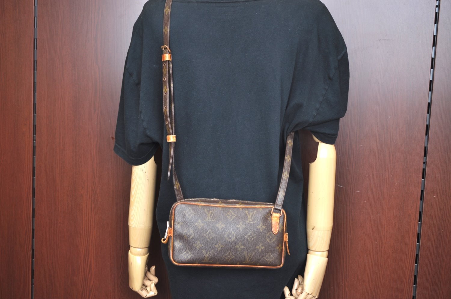 Auth Louis Vuitton Monogram Marly Bandouliere Shoulder Cross Bag M51828 LV K7125