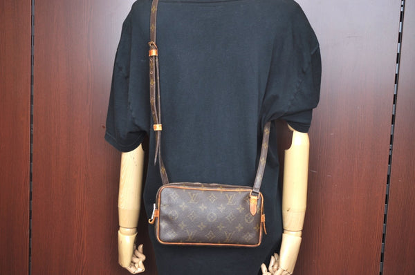 Auth Louis Vuitton Monogram Marly Bandouliere Shoulder Cross Bag M51828 LV K7125