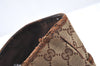 Authentic GUCCI Web Sherry Line Tote Bag GG Canvas Leather 145810 Brown K7126