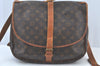 Authentic Louis Vuitton Monogram Saumur 35 Shoulder Cross Bag M42254 Junk K7134