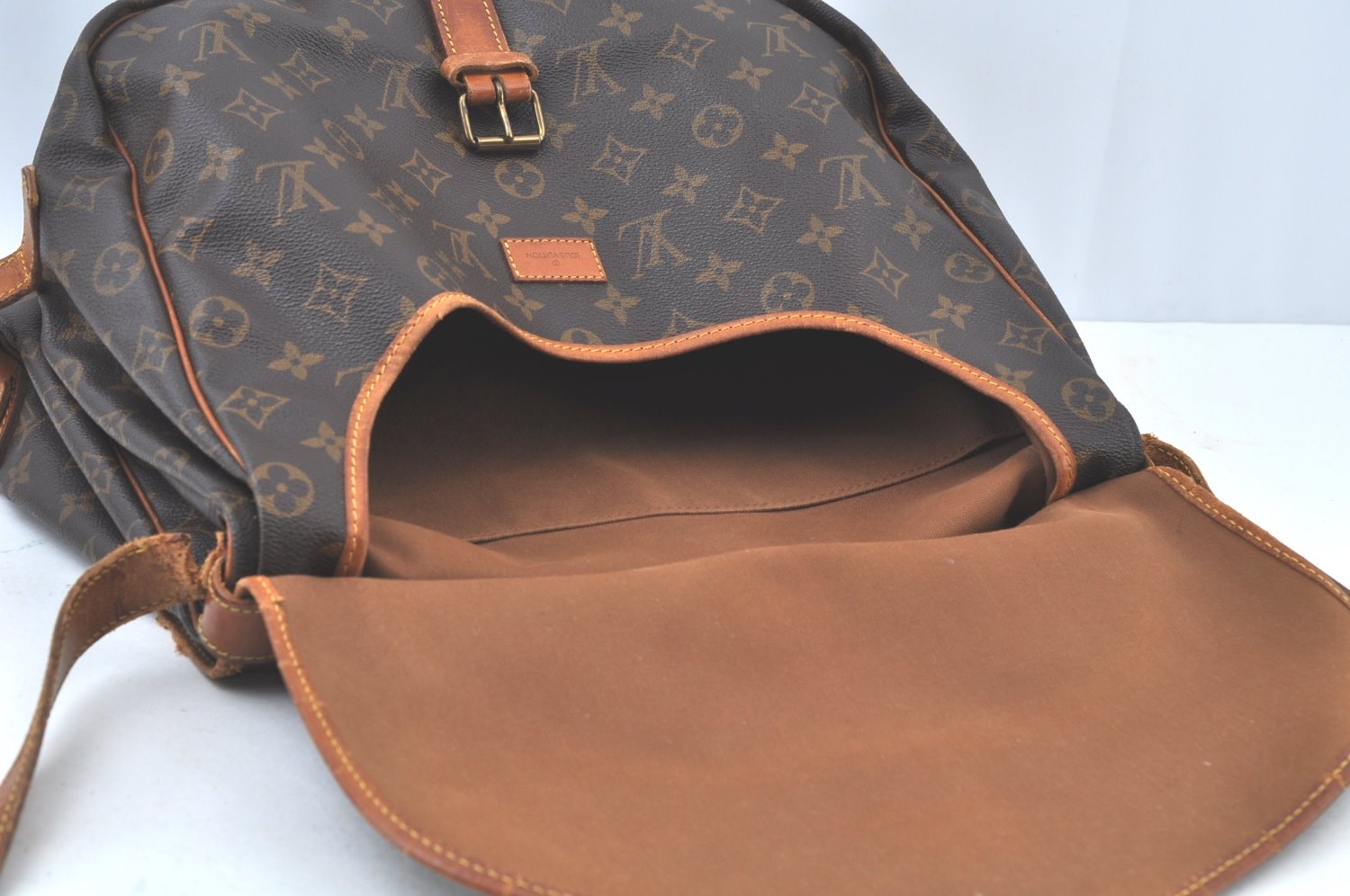 Authentic Louis Vuitton Monogram Saumur 35 Shoulder Cross Bag M42254 Junk K7134